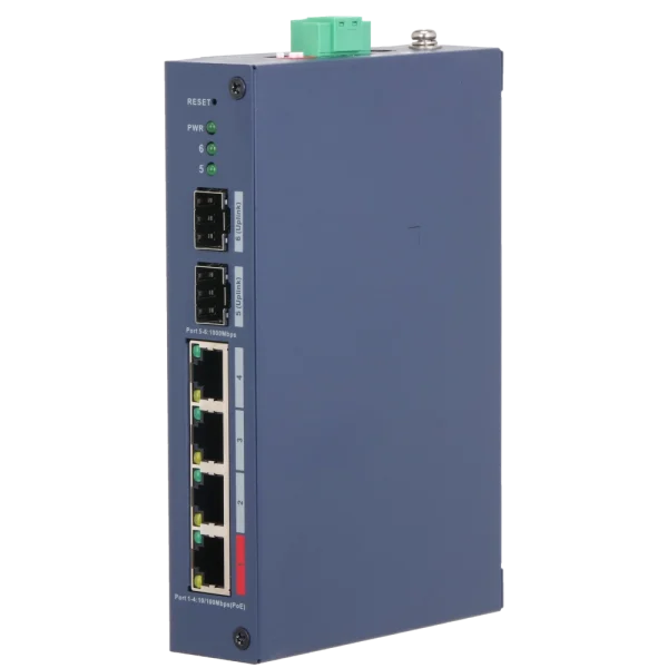 Комутатор 6 портів керований Dahua DH-CHS4206-4ET-90 PoE
