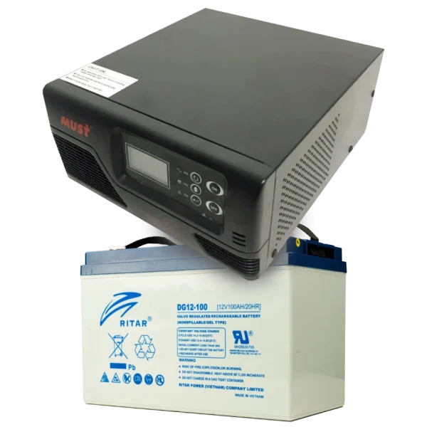 Комплект ДБЖ + АКБ MUST EP20-R1000W + 12V 100Ah DG12-100