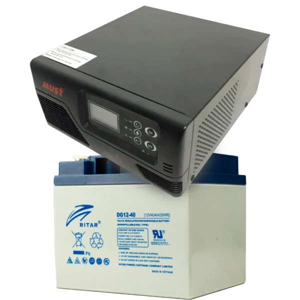 Комплект ДБЖ + АКБ MUST EP20-R1000W + 12V 40Ah DG12-40