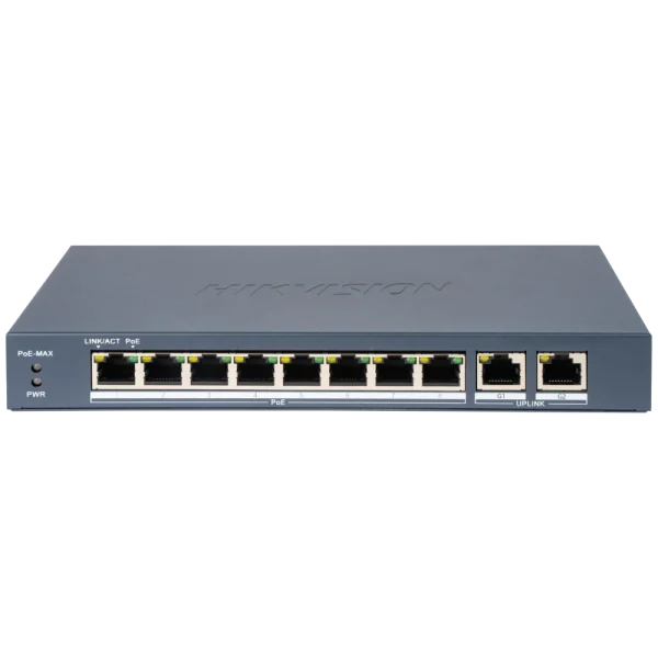 Комутатор 10 портів керований Hikvision DS-3E1310P-EI(B) PoE