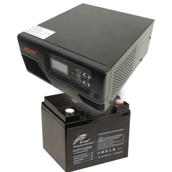 Комплект ДБЖ + АКБ MUST EP20-R600W + R-LFP12.8V50AH