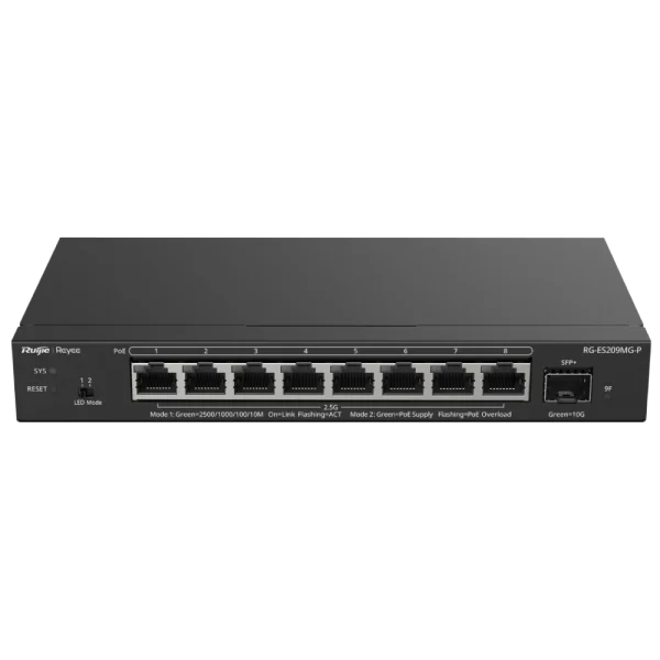 Комутатор 9 портів керований Ruijie Reyee RG-ES209MG-P
