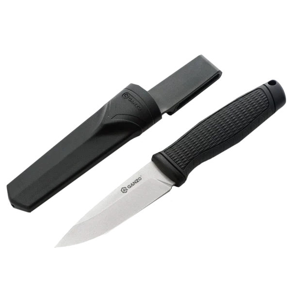 Ніж чорний з ножнами Ganzo G806-BK