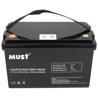 Літієва акумуляторна батарея Must LiFePO4 12.8В 100А•г