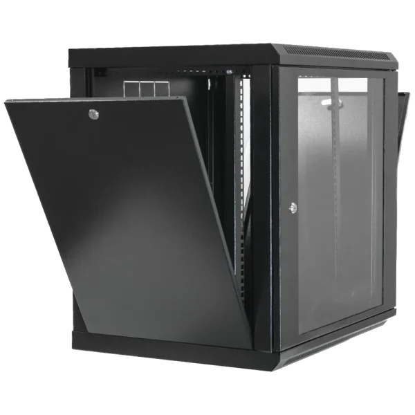 Шафа 19"12U, 600х600х640мм акрилове скло, чорна