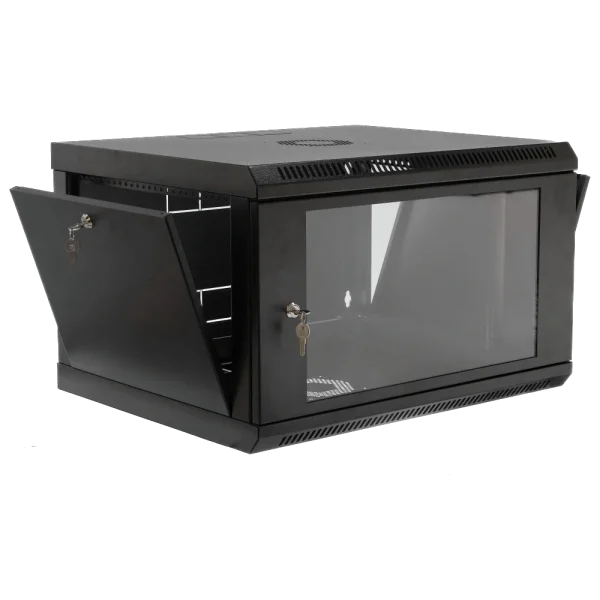 Шафа 19" 6U, 600x400x373мм акрилове скло, чорна