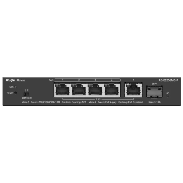 Комутатор 5 портів керований Ruijie Reyee RG-ES206MG-P