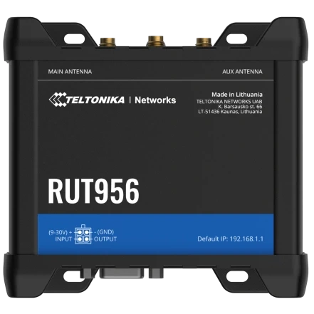 Промисловий стільниковий маршрутизатор Teltonika RUT956 з 4G LTE, Wi-Fi, RS-232, RS-485