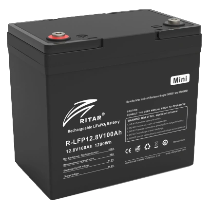 Літієва акумуляторна батарея Ritar LiFePO4 12.8В 100А•г