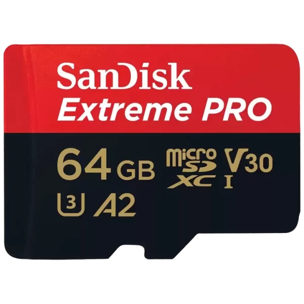 Карта пам'яті SanDisk microSD 64GB C10 UHS-I U3 Extreme Pro V30 + SD