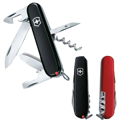 Ніж чорно-червоний Victorinox Swiss Army Spartan Ukraine 1.3603.3.1