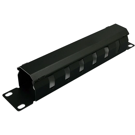 Кабельний організатор 10" 1U перфорований чорний