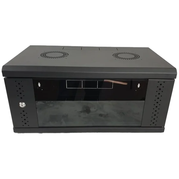 Шафа EServer 4U 600х350х284, скло, чорна