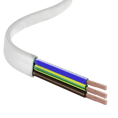 Провід ШВВП 3х1,5 білий (Україна) (100м)