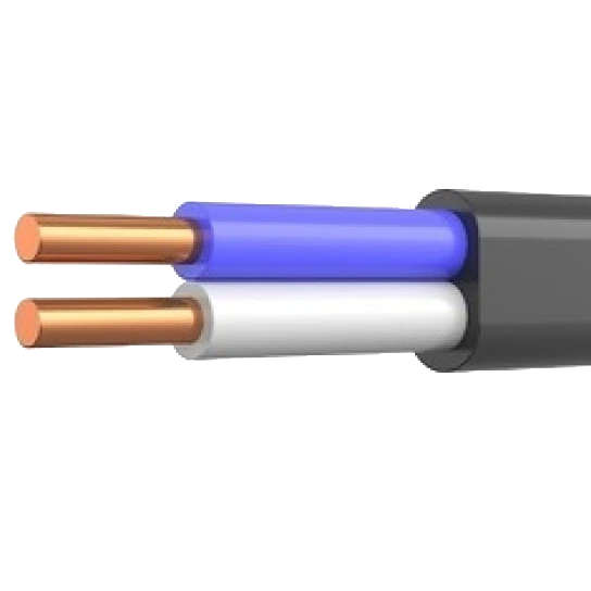 Кабель ВВГ нг LS П 2х1,5 чорний (Україна) (100м)