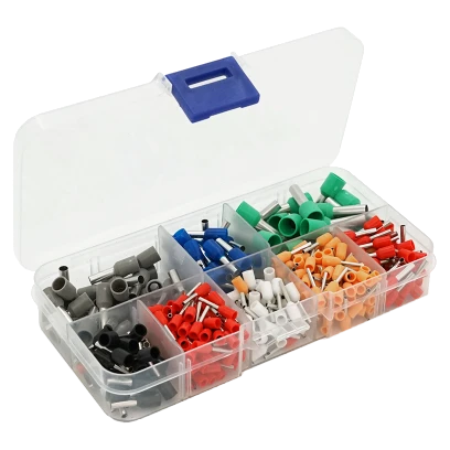 Набір клем/наконечників 400шт (O-100, R-100, W-50, G-50, Y-25, B-25, Bl-25, A-25)