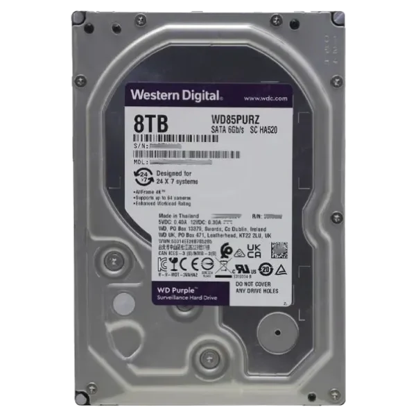 Жорсткий диск внутрішній Western Digital Purple WD85PURZ 8Тб