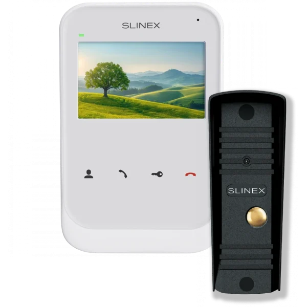 Комплект відеодомофон + панель виклику Slinex SK-04 + ML-16HR black