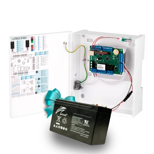 Комплект контролера доступу та LFP акумулятор U-Prox IP400 + Ritar R-LFP12.8V6AH