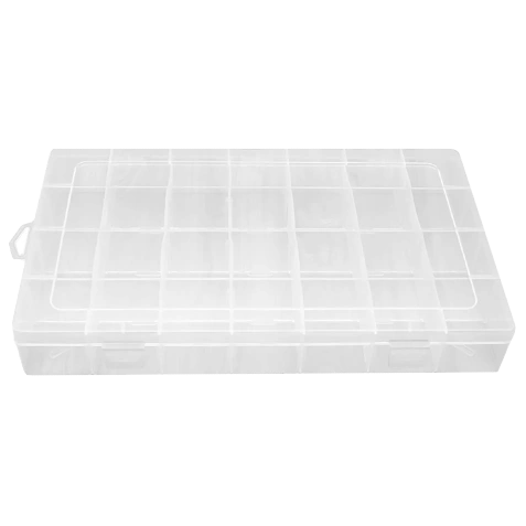 Пластиковий ящик для радіодеталей 345 х 50 х 220 мм 28 великих відділень
