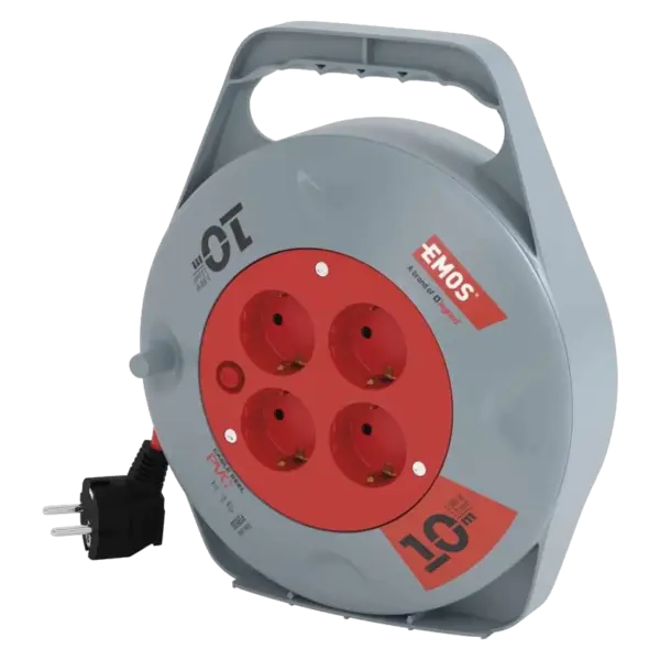 Подовжувач на котушці EMOS P19510 10м SCHUKO